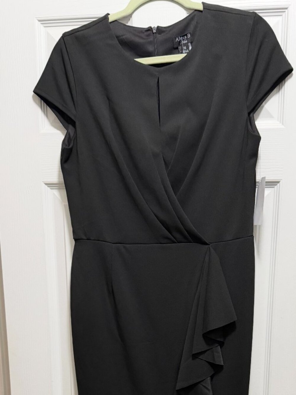 Alexa B Nites Midi Dress Black Size 12 NWT